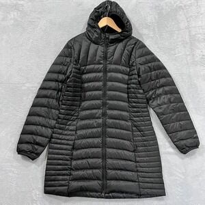 Eddie‎ Bauer Down Parka Puffer Jacket Womens LT Tall Black Coat Winter